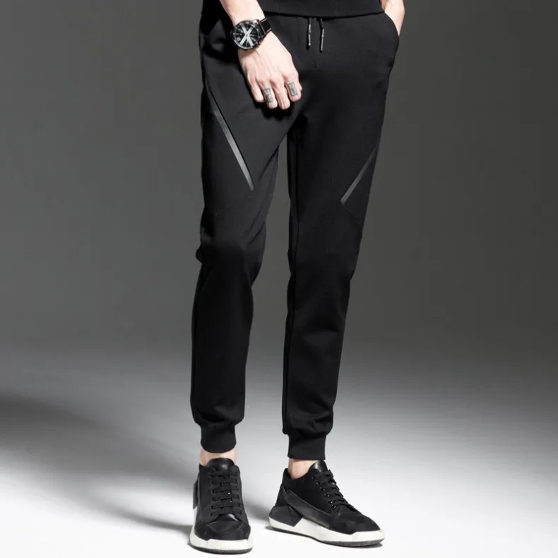 

New Style Autumn Casual Pants Skinny Harem Pants Men Slim Fit Korean-style Elasticity Running Athletic Pants Students' Pants
