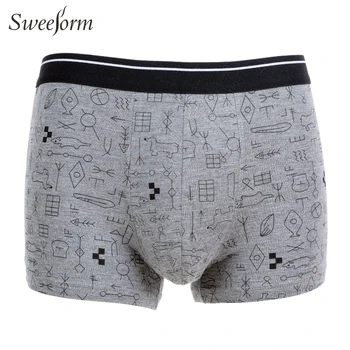 

Sweeform Sexy Men Boxer Soft Breathable Underwear Male Comfortable Solid Panties Underpants Cueca Boxershorts Homme For Men