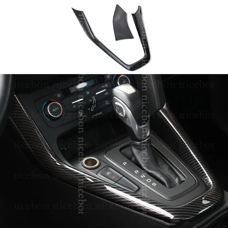 Подходит для ForFord Focus RS ST MK3+ углеродное волокно цвет переключения передач внешняя панель крышка 2psc