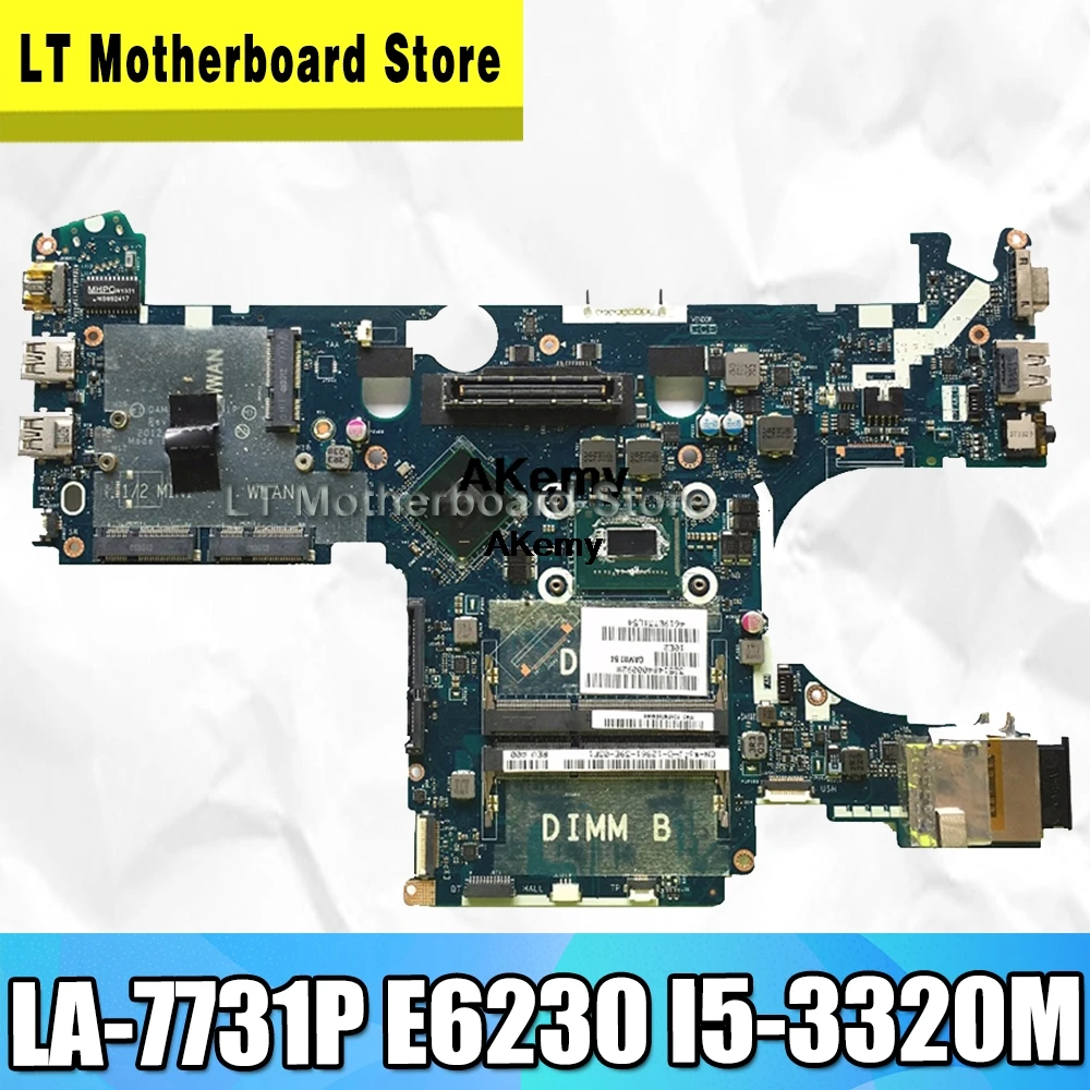 Для DELL E6230 Материнская плата ноутбука I5-3320M LA-7731P CN-05CDR9 CN-039GJ4