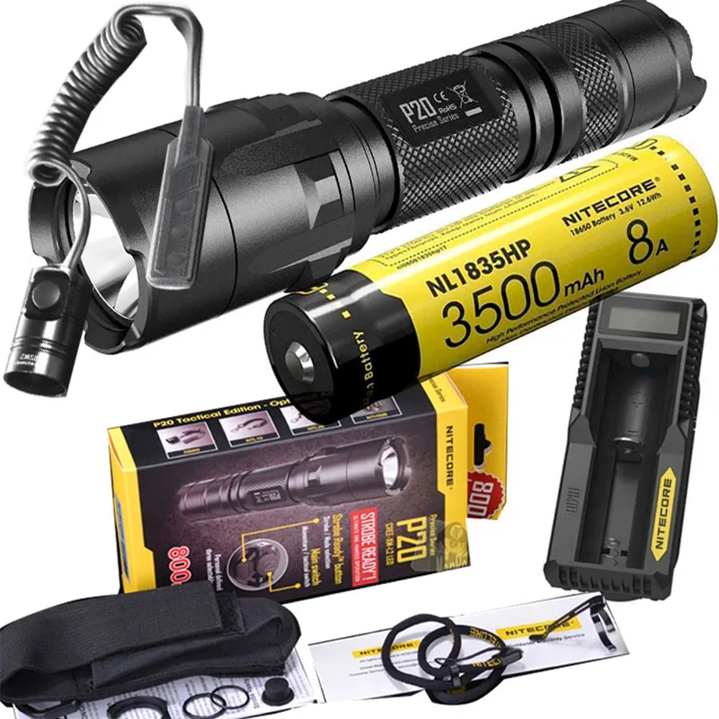 NITECORE P20 фонарь CREE XM-L2(U2) светодиодный Макс. 800 лм луч двойной переключатель задний светодиодный фонарь для спорта на открытом воздухе с RSW2