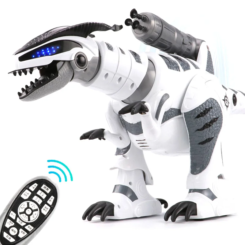 NUOVO RC Robo Dino Robot Dinosaur Radio Remoto Controllato Coda spostare luci suoni 