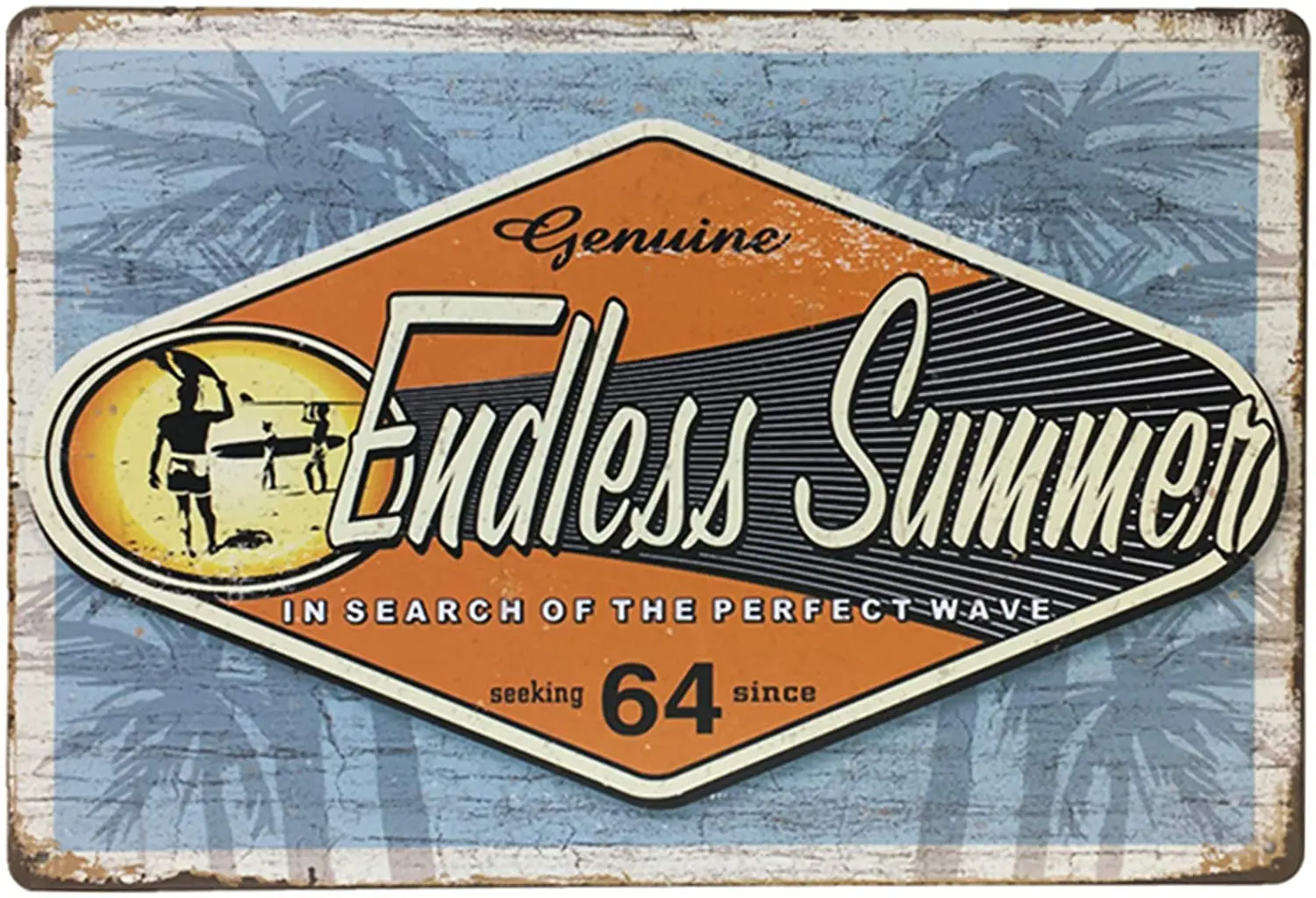 

Pussycat Flytime Genuine Endless Summer Seaside Beach Fun and Unique Vintage Decorative Painting Hanging Bar Club House