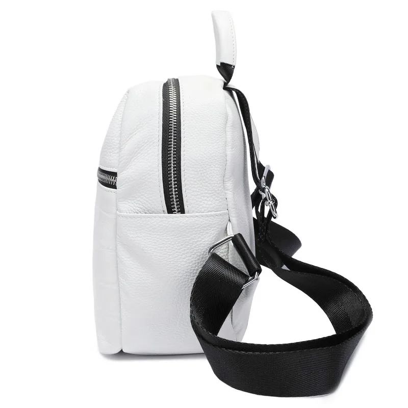ZENCY, маленький летний женский рюкзак из мягкой натуральной кожи, первый слой из коровьей кожи, женские белые рюкзаки из воловьей кожи