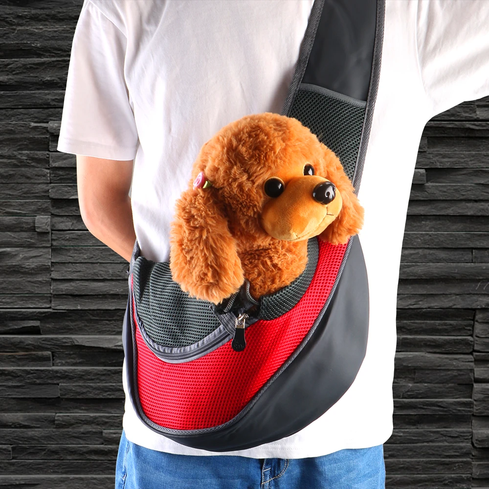Mochila de viaje para mascotas, bolsa de hombro Oxford de malla, transpirable y cómoda, Transportadores para perros