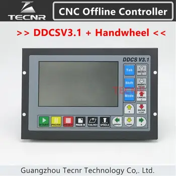 

DCSV3.1 3 / 4 Axis G Code CNC Offline Stand Alone Controller For Engraving Milling Machine DDCS V3.1 + MPG Handwheel TECNR