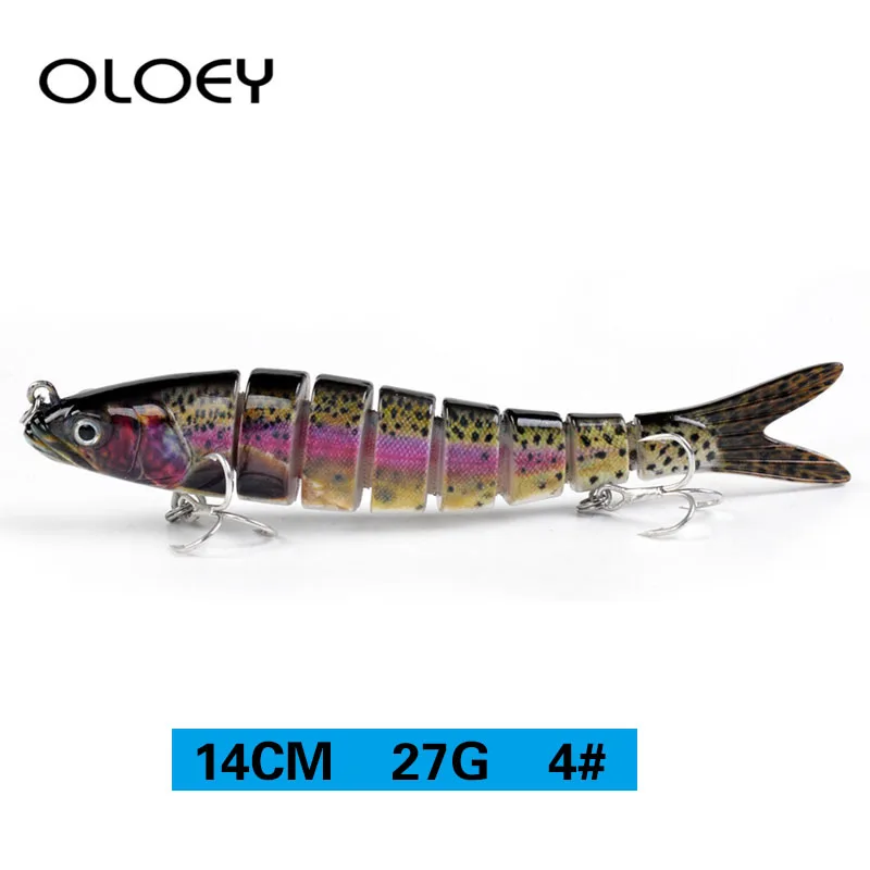 

OLOEY 14cm 27g Fishing Lures Sinking Wobblers Jointed Crankbait Swimbait 8 Segment Hard Artificial Bait For Fishing Tackle Lure