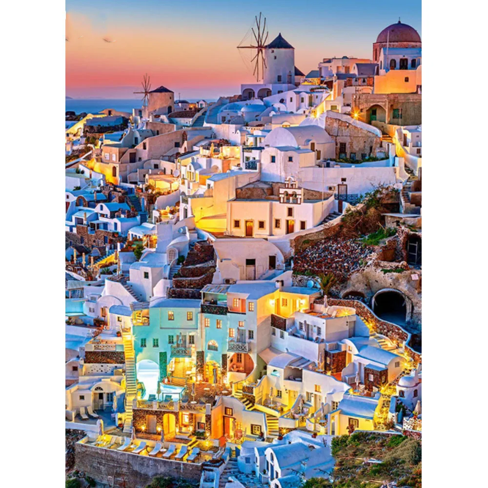 Yujohom Diamond Painting By Number Evening Town Scenery Full Square Drill Needlework Embroidery Sale Home Decoration | Дом и сад