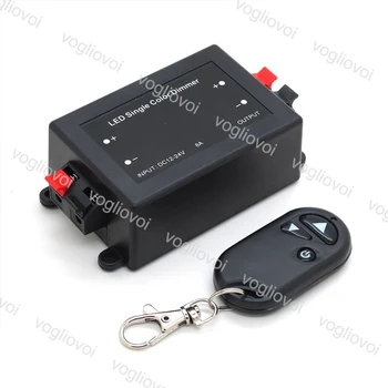 

Vogliovoi LED Dimmer LED Single Color Dimmer 3 Key RF Remote Control Wireless LED Controller 12V 24V DC 8A