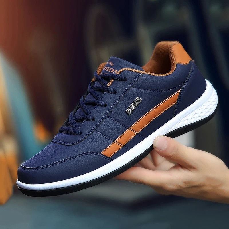 LEMAI-zapatillas de deporte ligeras para hombre, zapatos informales de suela blanda a la moda, para deportes al aire libre, color blanco, talla 48