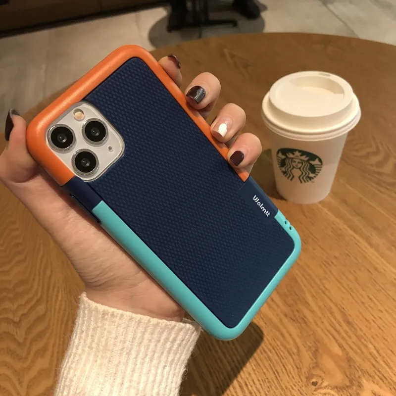 for iPhone 12 Pro Max 12Pro Mini 11 SE 2020 XS X XR 7 8 Plus Case Colorblock Silicone Soft Shockproof Back Cover Funda | Мобильные