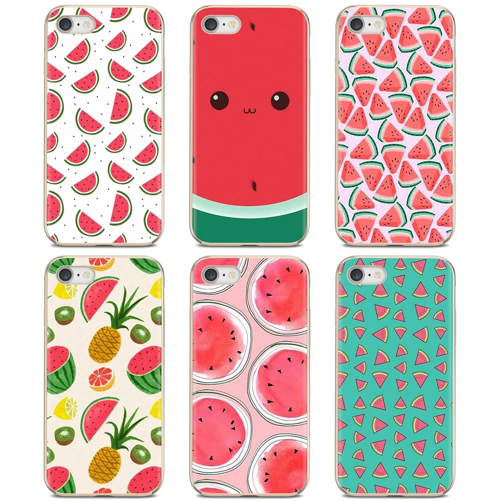 Cartoon Watermelon Fruit Summer Silicone Phone Covers For Huawei G7 G8 P7 P8 P9 P10 P20 P30 Lite Mini Pro P Smart 2017 2018 2019 | Мобильные