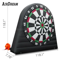 Fashionable 3 meter Inflatable Soccer Darts Board  Kick Game Inflatable Football games target With Balls 2
