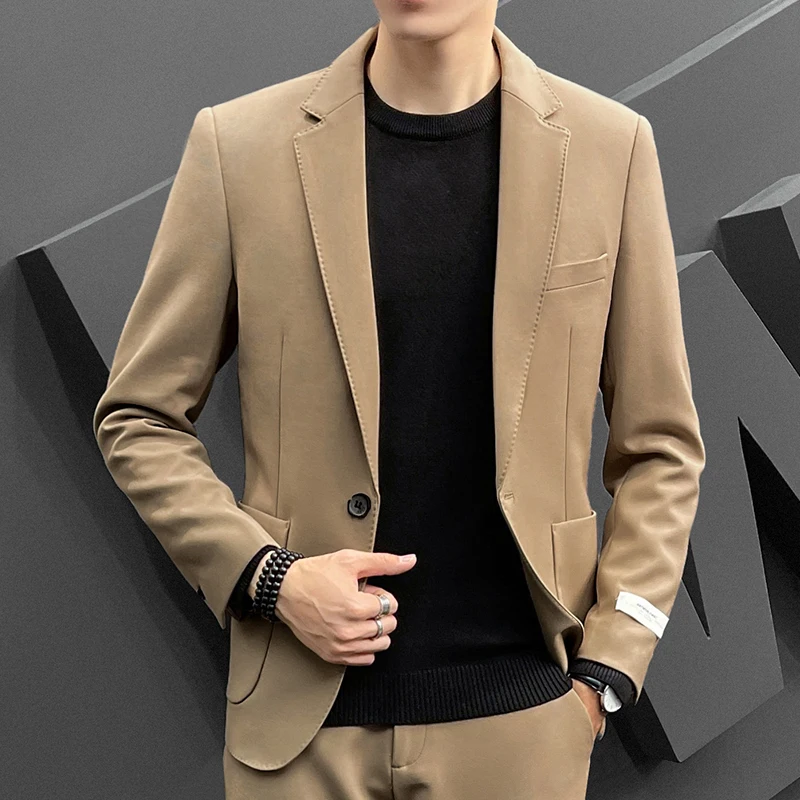 

( Jacket + Pants ) Suits 2 Piece Set Business Party Best Men Suits Peaked Lapel One Button Custom Made Wedding Groom Tuxedos