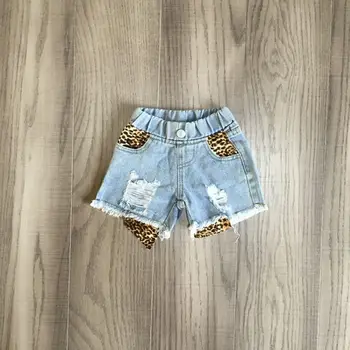 

baby girls short jeans girls leopard shorts