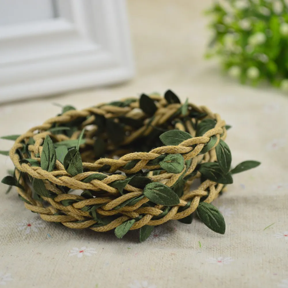 1pcs / 100cm silk vine artificial green leaf Christmas wedding decoration DIY garland gift scrapbook craft fake flower