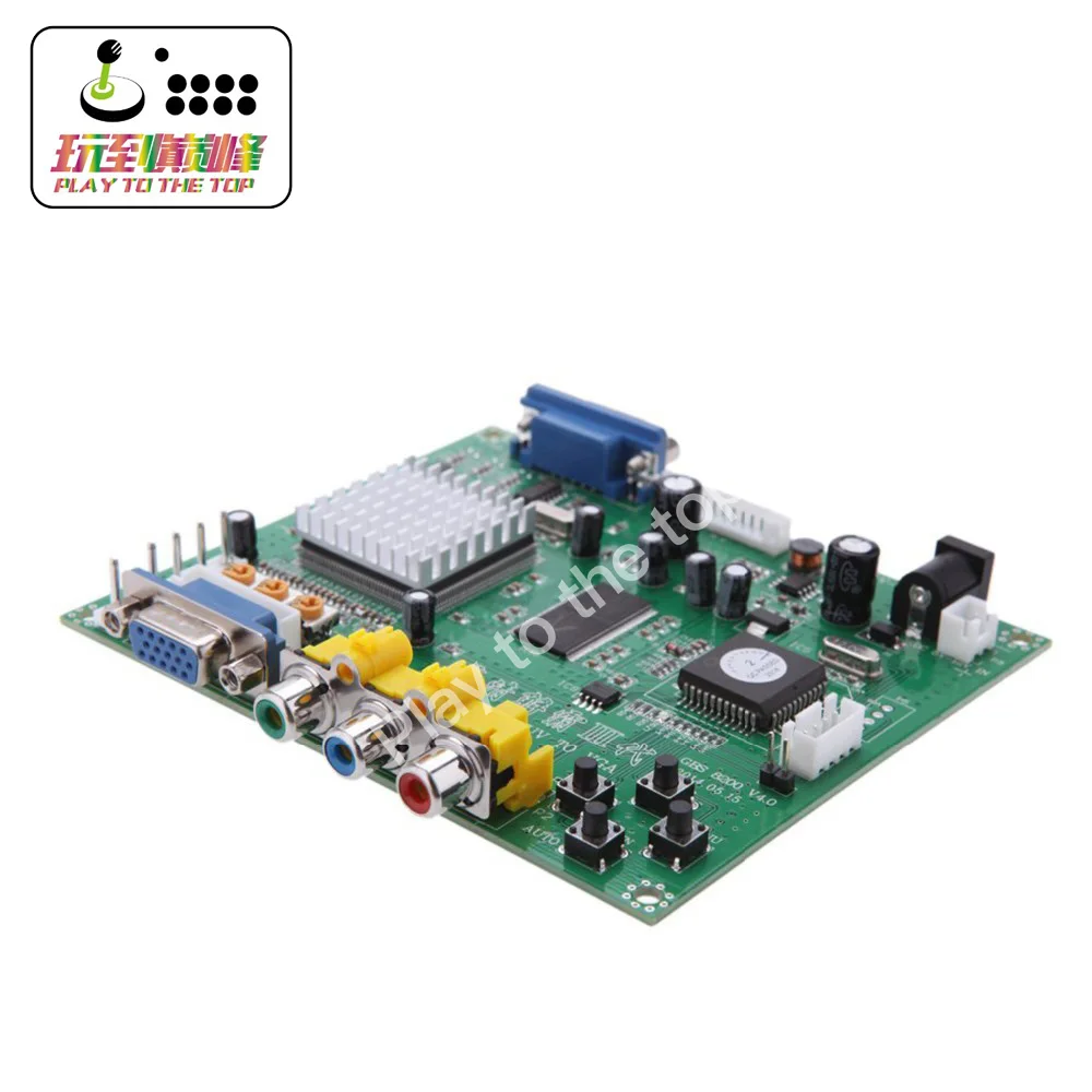 Подлинный GBS8200 1 канал релейный модуль доска CGA/EGA/YUV/с RGB на VGA аркадная игра видео конвертер для CRT/PDP/ЖК-монитор 2