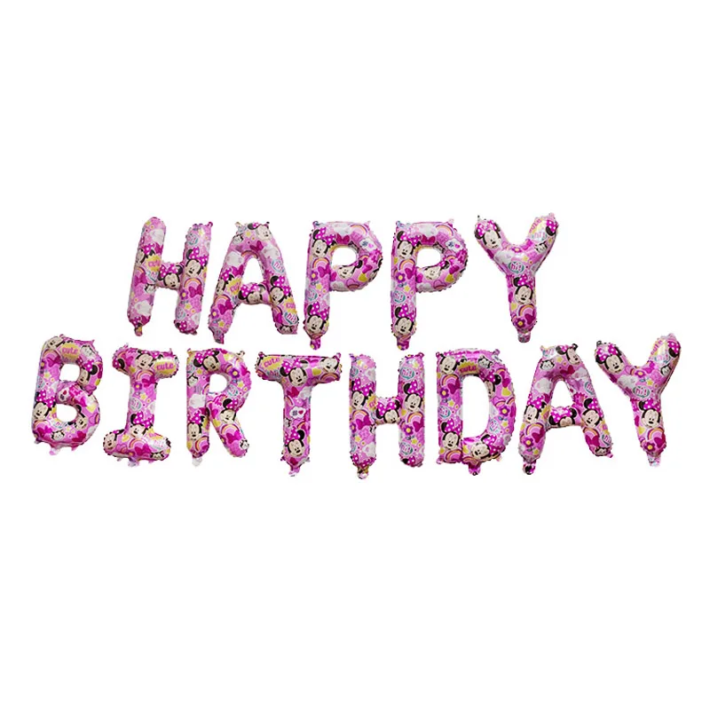 13 шт. розовая девочка Минни Маус аксессуары для вечеринки, дня рождения шары-цифры 1, 2, 3 года детский душ гелий точка латексные детские игрушки Воздушные шары - Цвет: Небесно-голубой
