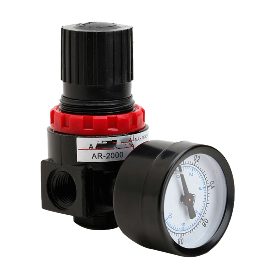 Adjustable 1/2'' Air Compressor Filter Pressure Relief Regulator AR2000