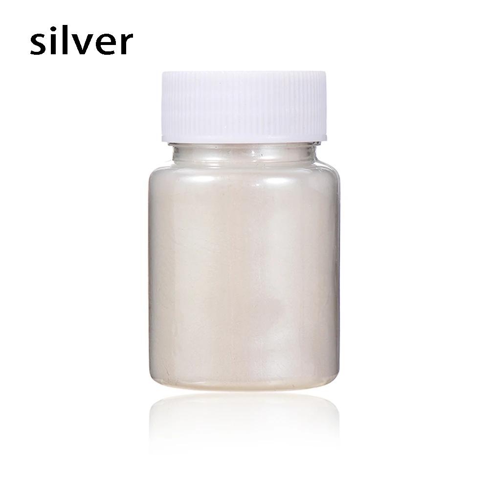 silver Цветной 15 г съедобный золотой порошок мусс торт помадка Макарон шоколадное украшение блестящий порошок жемчужный порошок цвет выпечки пыль - Цвет: silver