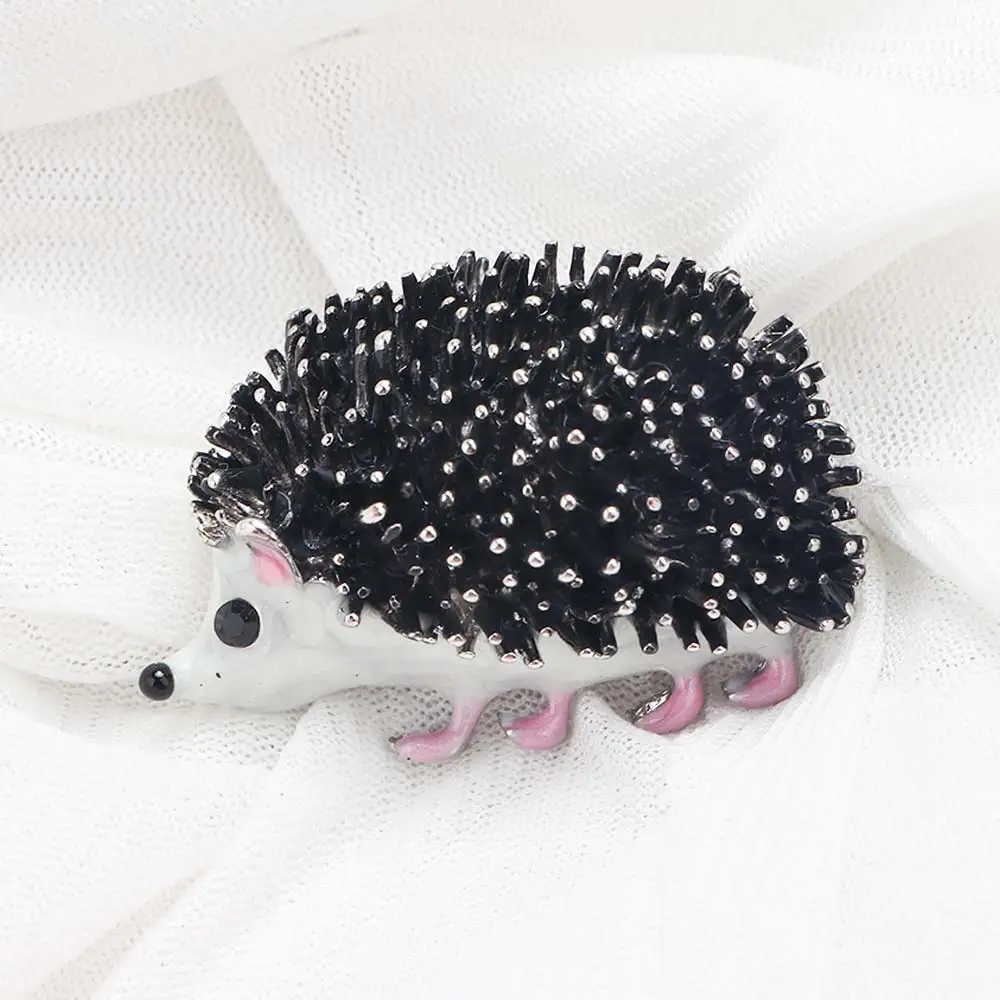 Genenic черная эмалированная Ежик Броши из Porcupine Pin Детское пальто для сумки бейджи