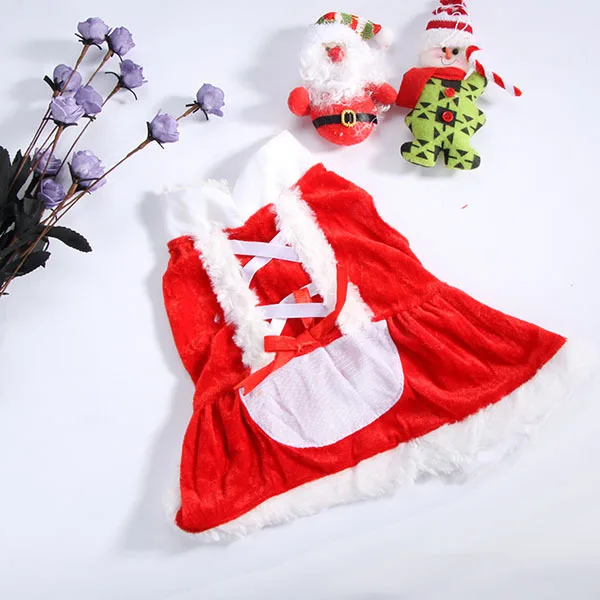 Рождественское платье для щенка, собаки, Новая Рождественская Толстовка, пальто, платье Санта-Клауса, нарядная одежда для собак, XXS-L