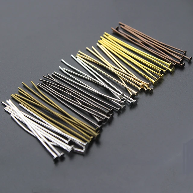 200pcs Metal Flat Head Pins 15-30mm For DIY Jewelry Making,Wholesale