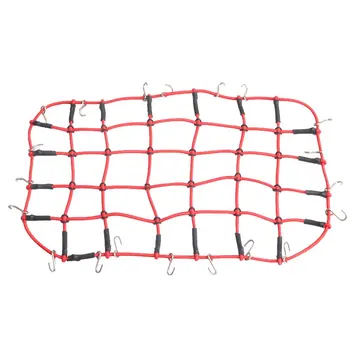 

1/10 Scale RC Rock Crawler Accessory Luggage Roof Rack Net RED For D90 D110 Traxxas TRX-4 Trx4 Rc Car Luggage Net Mesh Storage