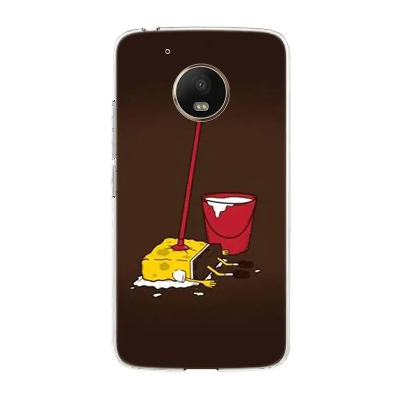 Чехол для телефона с изображением Губки Боба Moto G7 Motorola G5 G6 G5s E5 Z3 Play Plus Прозрачный