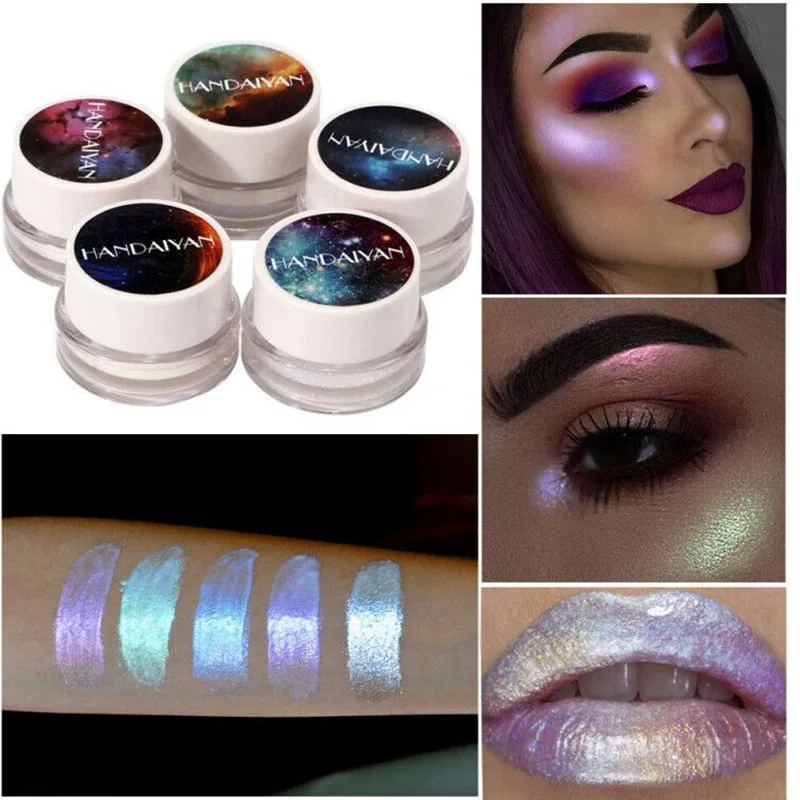 Highlighter Makeup Shimmer Powder Palette Illuminator Highlight Face Contour Golden Bronzer Brighten | Красота и здоровье