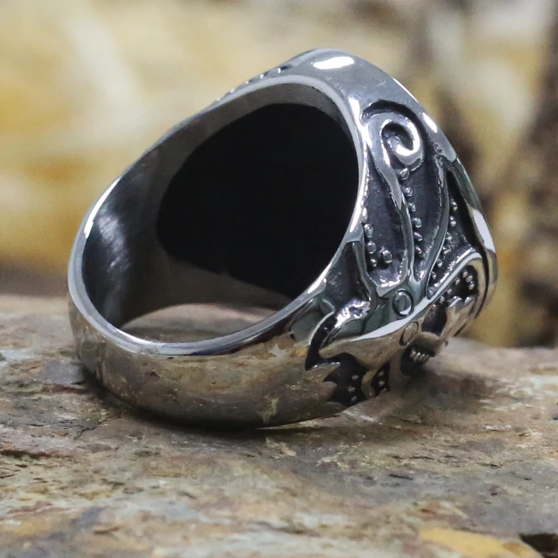 Tanio Vintage Gothic męskie pierścienie Viking ze stali sklep