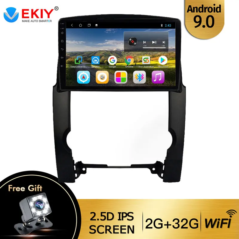 EKIY 10.1‘’ IPS Screen Android 9.0 Car Multimedia Radio For KIA Sorento 2 XM Sedan 2009-2012 GPS Navigation Din Autoradio WIFI |