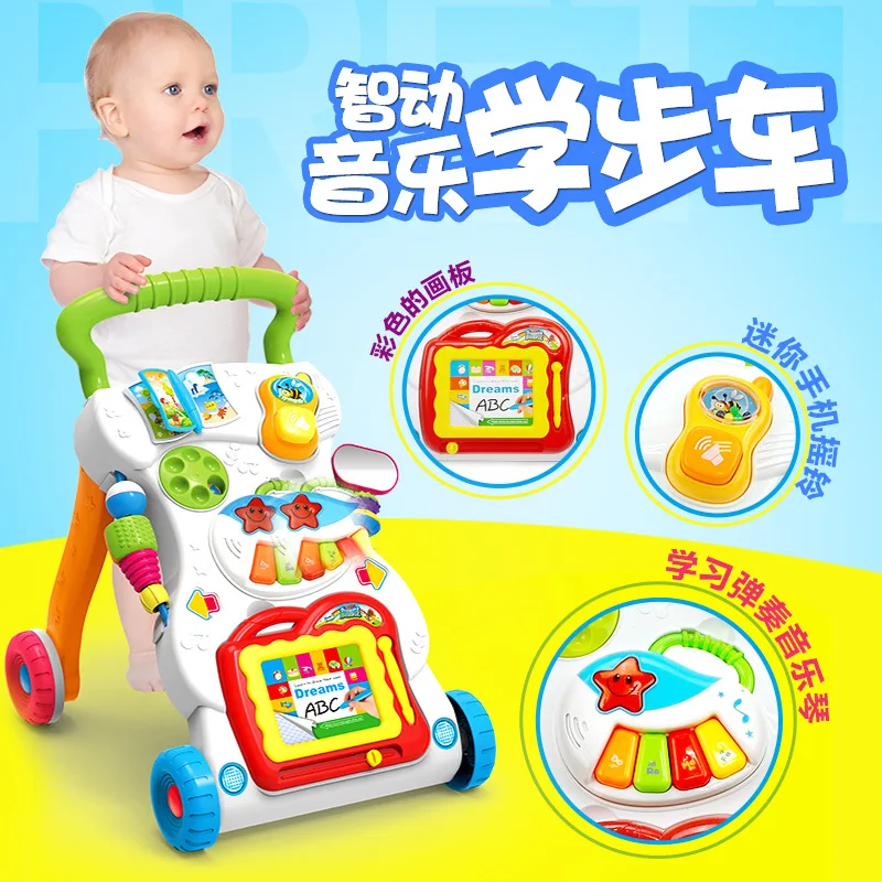 

Baby Walker Cart 0-2-Year-Old Children Baby Multi-functional with Music Adjustable Speed Baby Walker Toy