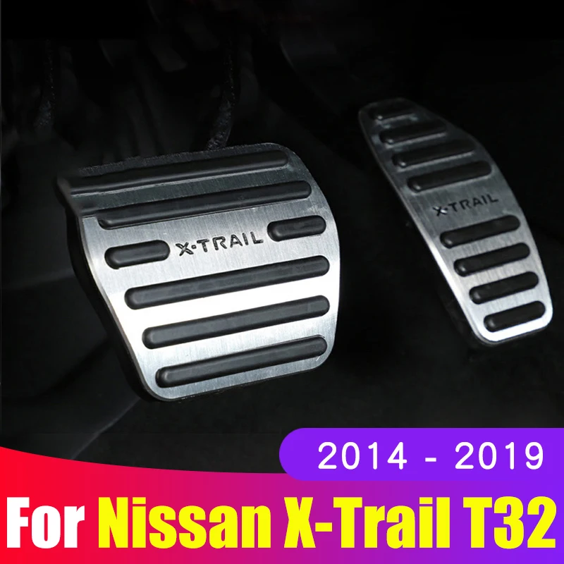 

Aluminum alloy car accelerator gas pedal brake pedal Clucth pedal cover for Nissan X-Trail X Trail T32 2014-2019 Accessories