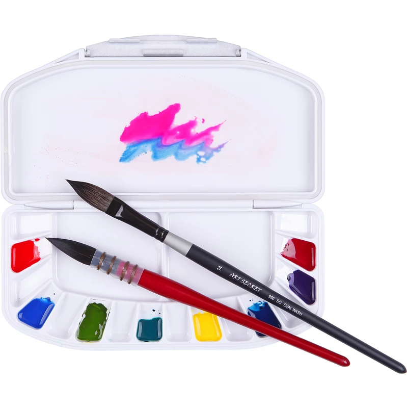 ArtSecret WCS-16 di alta qualità 16 pozzi acquerello acrilico Pallette di colore per la pittura ad acquerello strumenti d'arte forniture - immagine 5