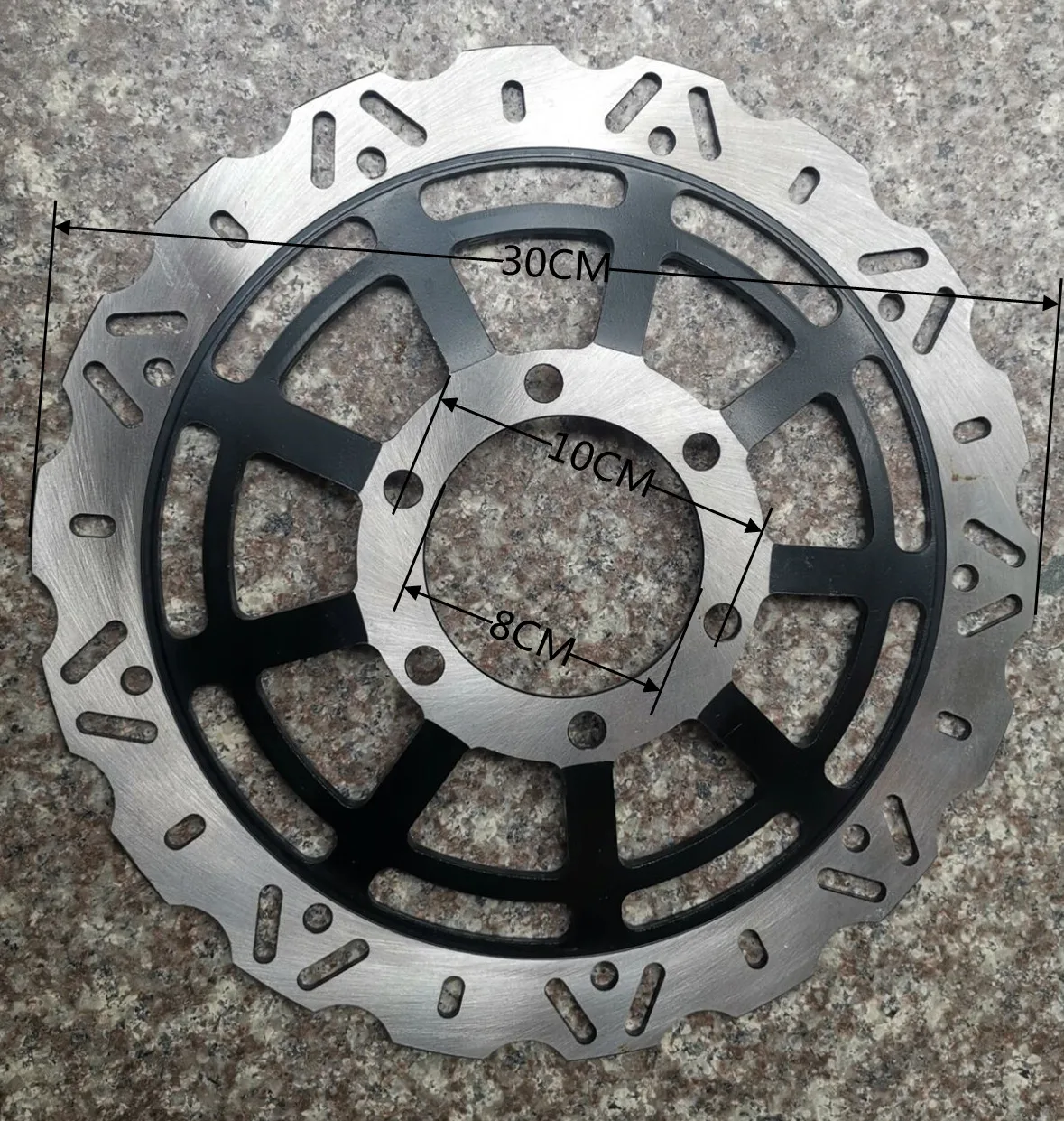 Motorcycle Front Brake Disc Convex Brake Rotor for Yamaha Suzuki Thickness 3 MM Outer diameter 300MM