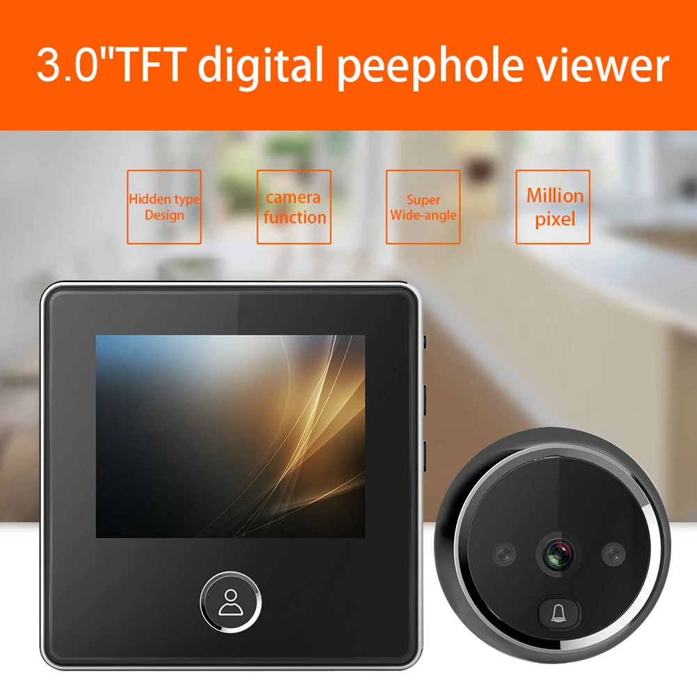 door phone system 3 Inch LCD Screen Video Peephole In The Door Camera Smart Home Security IR Night Vision Apartment Video Doorbell Door Viewer video door phone