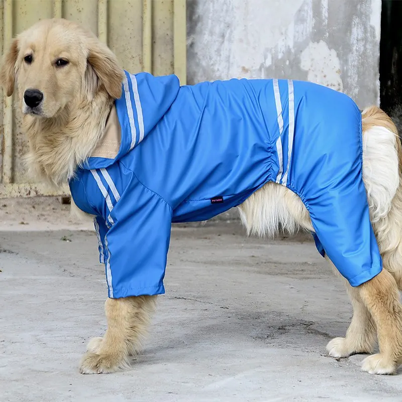 Дождевик для средних и больших собак, Одежда для питомцев, куртка для собак, пончо, толстовки, Водонепроницаемые дождевые куртки, пальто Верхняя одежда