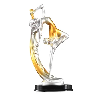 

Resin Dancing Girl Statue Figurine Decorative Sculptures Table Ornament Home SNO88