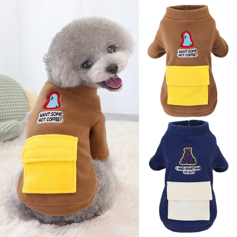 

Pet Warm Pocket Zipper Coats For Small Medium Sized Dog Autumn Winter Cold Weather Personalized Jacket Dogs Accessories