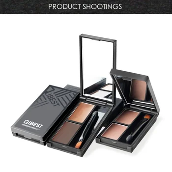 

2 in 1 Brown Black Eye Brow Powder Waterproof Makeup Eye Liner Gel Lasting Eyebrow Eye Brow Cream Cosmetic Brush with Mirror