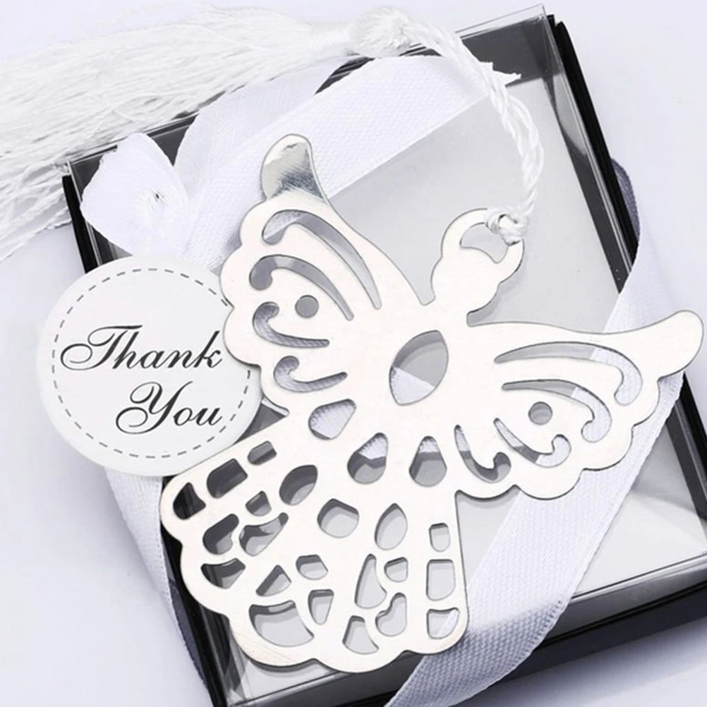 Silver Butterfly Bookmark Funny Book Marker Stationery Gift Wedding Favor 