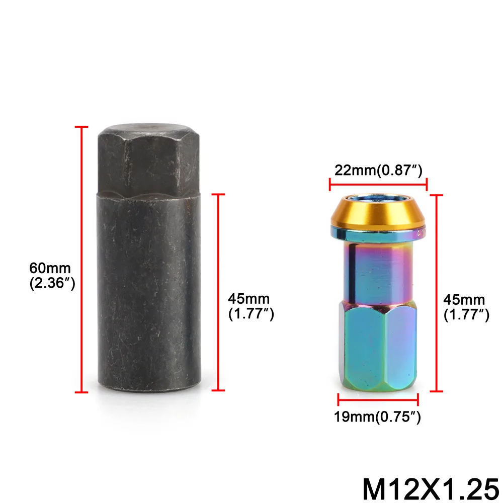 Автомобильная модификация гайка ступицы с противоугонным винтом M12x1. 5/M12x1. 25 Универсальный гайка ступицы колеса комплект