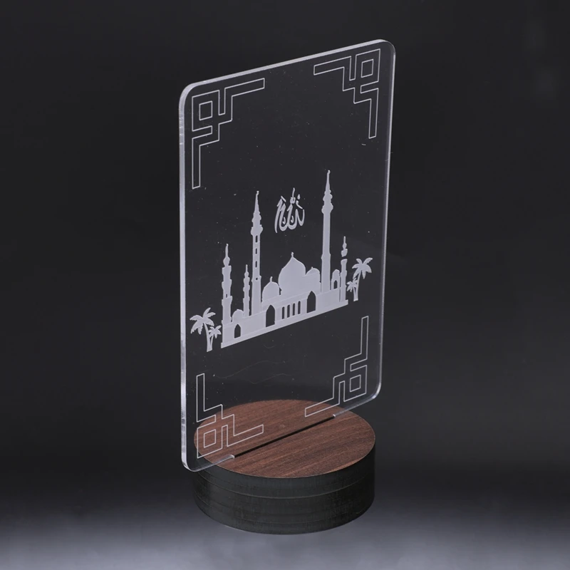 Промо-акция! 3D Eid Mubarak светодиодный настольный светильник Eid Al-Fitr декоративный Рамадан Kareem ночной Светильник Рамадан Mubarak Настольный светильник(Usb power