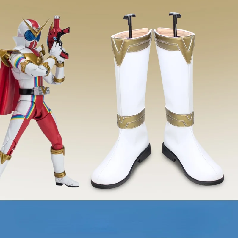 Kikai Sentai Zenkaiger Zenkaizer White Cosplay Shoes Boots Halloween Costume Accessories Props | Тематическая одежда и