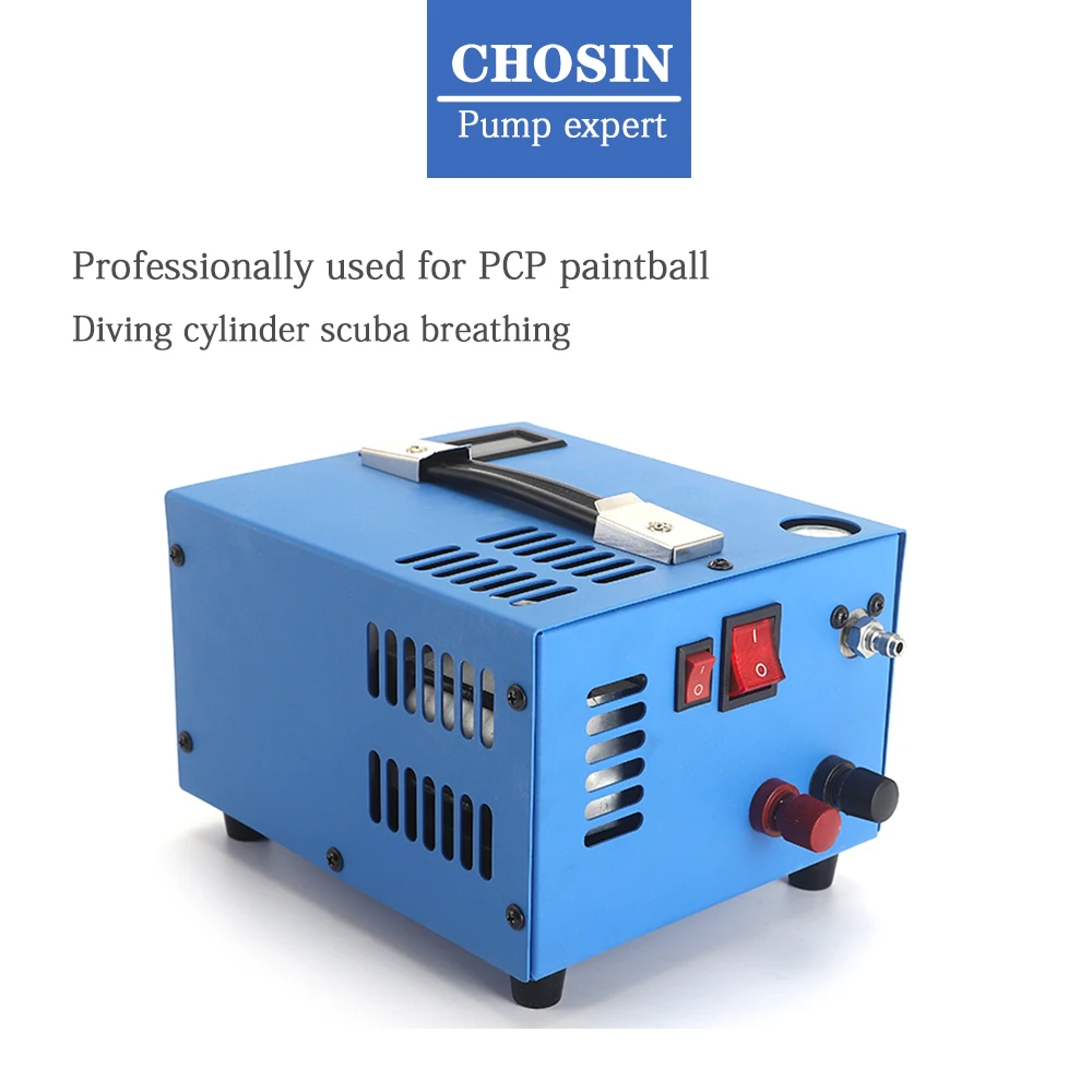 4500psi 300bar 30mpa 12V High Pressure PCP Pump Air Paintball and diving breathing Compressor With 220V/110V Transformer