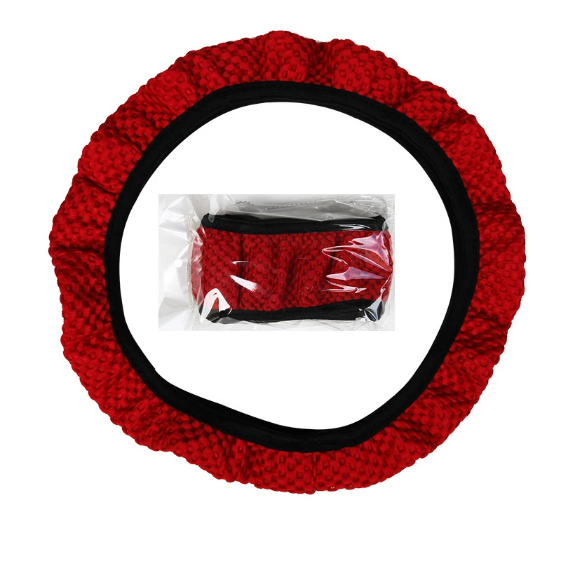 Steering Wheel Cover, Gear Shift Cover, Universal 38CM, 1/3 Pcs, Ice Silk, Wear-resistant, Anti-slip, Car Interior, Gear Handbrake Cover