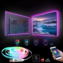 

LED Strip Light TV Backlight with APP Control Music Sync USB Powered Flexible Light Strip Ribbon for TV Bar Bedroom Home Decor