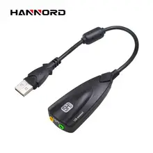 External USB Sound Card 7.1 5HV2 USB to 3D Channel Sound Audio Microphone 3.5mm Audio Adapter For Laptop PC Headset Soundcard
