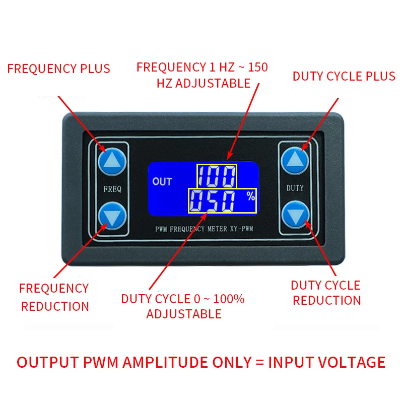 PWM 3 30V Функция генератор ЖК дисплей Дисплей Частота Рабочий цикл прямоугольный